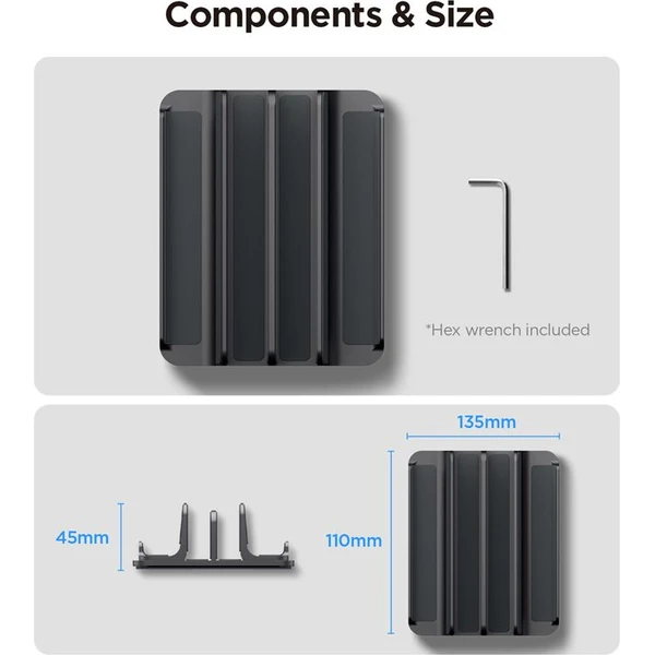 Spigen Vertical Laptop Stand (LD208S4) stojánek pro notebook/MacBook space gray - Stojánky - Obrázek 0f105c218c294dd8a3a820fd824d24ac