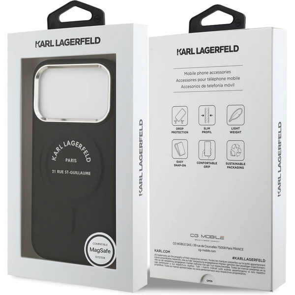 Karl Lagerfeld PU RSG Logo MagSafe kryt iPhone 17 Pro černý - Pouzdra - Obrázek 0f169d9793d641df91d0769286d827cb