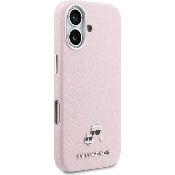 Karl Lagerfeld PU Karl and Choupette Heads Pins MagSafe kryt iPhone 17 růžový - Pouzdra - Obrázek 0f1b4a05b96c4148b39ad8b7e67072fd