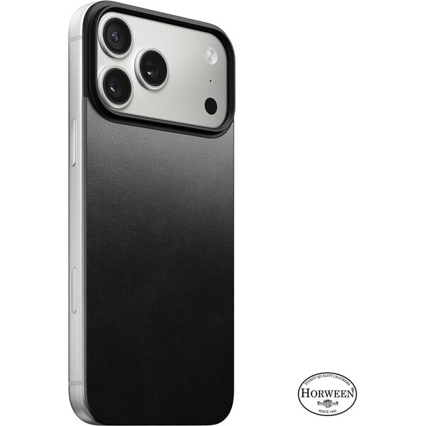 Nomad Magnetic Leather Back (Horween) Magsafe kožený kryt iPhone 17 Pro Max Black