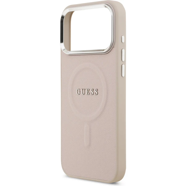 Guess PU Saffiano MagSafe kryt iPhone 17 Pro růžový - Pouzdra - Obrázek 0f6a9b91c2554bedb92c996a06bbc6a6