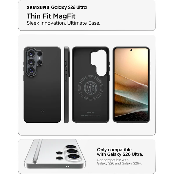 Spigen Thin Fit MagSafe kryt Samsung Galaxy S26 Ultra black - Pouzdra - Obrázek 0f7efb4c450f42e7beef77b5442fe390
