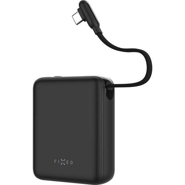 FIXED Zen 10 Loop powerbanka s LCD displejem, 30W, 10 000 mAh černá