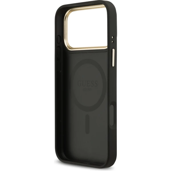 Guess PU Leather 4G Gold Frame MagSafe kryt iPhone 17 Pro Max černý - Pouzdra - Obrázek 0fe273b4ce2d4ee28aa842325123b3fd