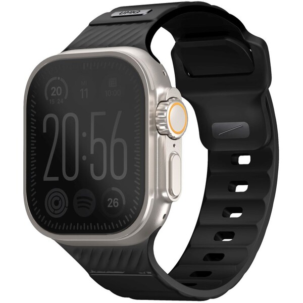 UNIQ Stride FKM Rubber voděodolný řemínek Apple Watch 49/45/44/42mm černý
