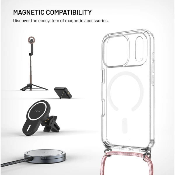 FIXED MagPure Neck kryt s růžovou šňůrkou na krk pro Apple iPhone 18 Pro - Pouzdra - Obrázek 1089fb3c6bc24f31b10ec3ea3156f425