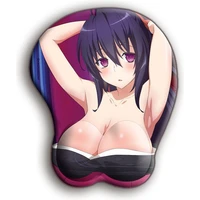 Herní podložka pod myš Highschool DxD - Akeno s 3D podpěrkou zápěstí - Podložky