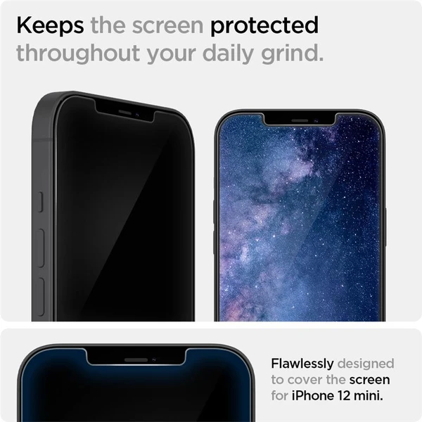 Spigen Glas tR EZ Fit tvrzené sklo iPhone 12 mini 2 ks čiré - Ochranné folie a skla - Obrázek 10B3200401