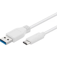 PremiumCord USB-C/USB-A napájecí kabel 40W 1m bílý - Kabely a redukce