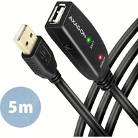 AXAGON ADR205 USB-A/USB-A prodlužovací kabel 5m černý - Kabely a redukce