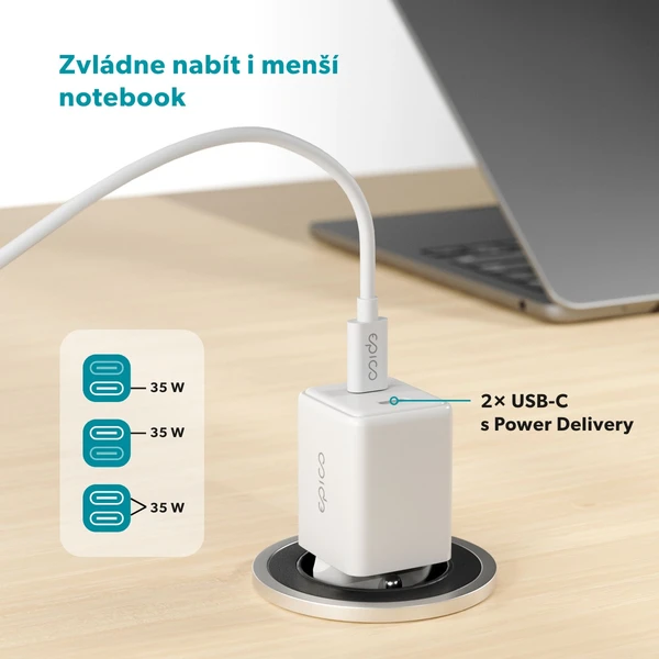 Epico UltraBoost GaN 35W síťový adaptér EA35 bílý - Nabíječky - Obrázek 10LL000K01