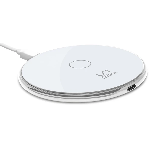 iWant bezdrátová nabíječka 10/7,5W bílá + 18W nabíjecí adaptér - Nabíječky - Hlavní obrázek