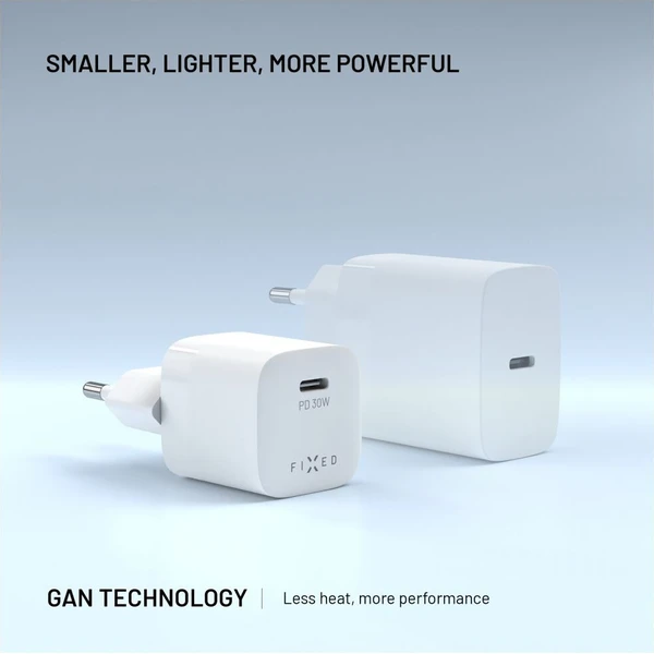 FIXED Mini GaN nabíječka s USB-C a PD, 30W, bílá - Nabíječky - Obrázek 10c146e21578430db9923687208c3a69