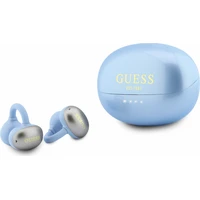 Guess Metallic Finish Classic Logo OWS bezdrátová sluchátka světle modrá - Sluchátka