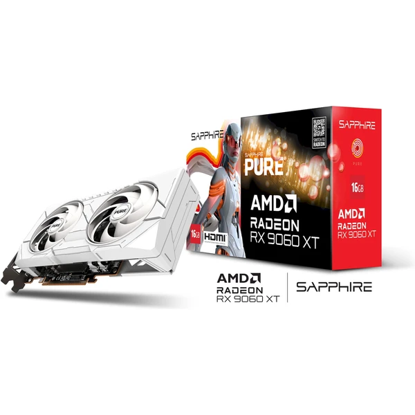 Sapphire PURE AMD Radeon RX 9060 XT GAMING OC 16GB - white - Grafické karty - Obrázek 111H000N01