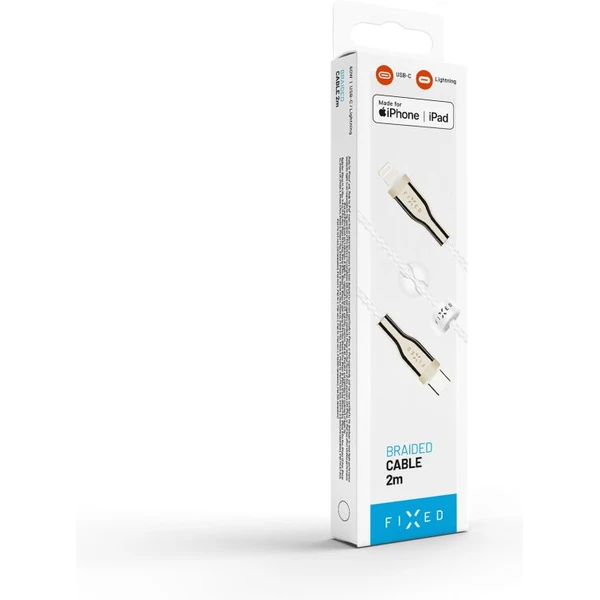 FIXED USB-C/Lightning napájecí kabel 60W 2m bílý - Kabely a redukce - Obrázek 11257f15698648a0a185212663914a3f