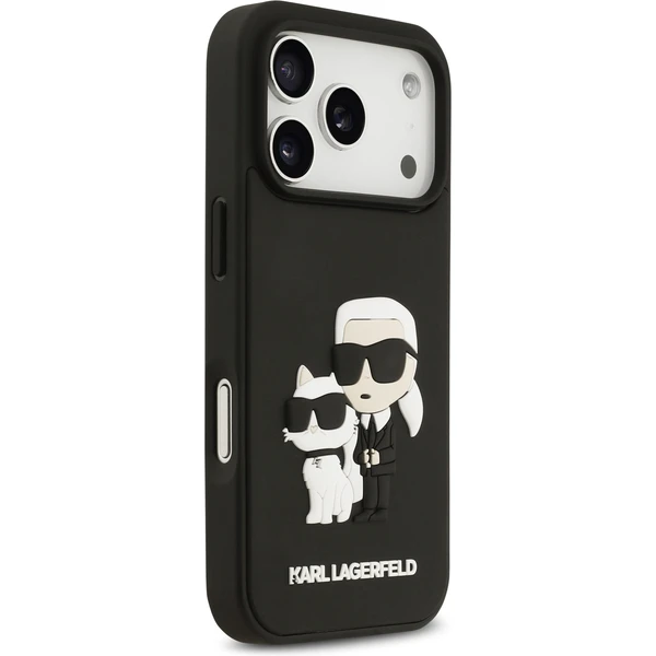 Karl Lagerfeld 3D Rubber Karl and Choupette kryt iPhone 17 Pro černý - Pouzdra - Obrázek 1162fa6354f641888fa186dfdfdef0ad