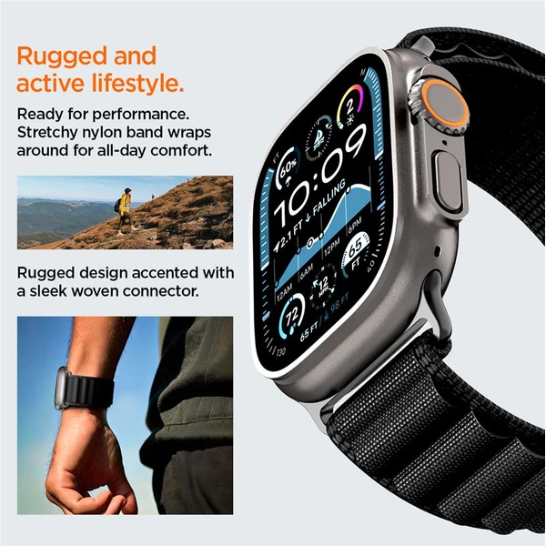 Spigen Fabric Band (hook) řemínek Apple Watch 49/46/45/44mm černý - Řemínky - Obrázek 116a67018bbd49609bc3182b1e1c64ac