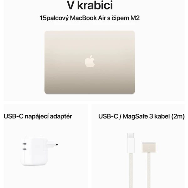 Apple MacBook Air 15,3" / M2 / 8GB / 512GB (2023) (Kategorie C) - Notebooky - Obrázek 117P100501