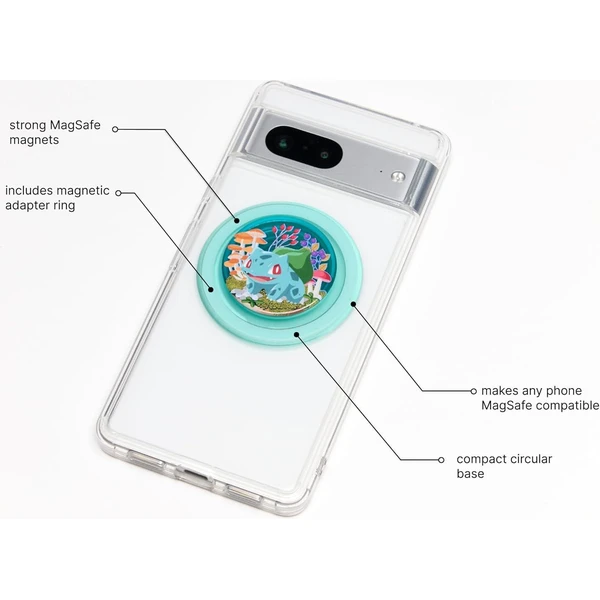 PopSockets PopGrip MagSafe (Round) Pokémon – Bulbasaur (MagSafe All) - Držáky - Obrázek 1196000J01