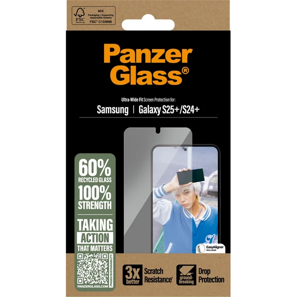 PanzerGlass® Ultra-Wide Fit sklo Samsung Galaxy S25+/S24+ s instalačním rámečkem - Ochranné folie a skla - Obrázek 11FC000J01