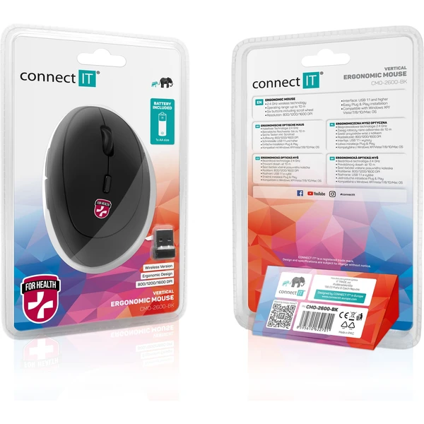 CONNECT IT FOR HEALTH LADIES ergonomická vertikální bezdrátová - Myši - Obrázek 11O1000K01