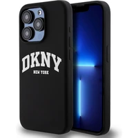 DKNY Liquid Silicone Arch Logo MagSafe kryt iPhone 15 Pro černý - Pouzdra