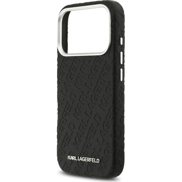 Karl Lagerfeld Grained PU Repeated Logo MagSafe kryt iPhone 17 Pro černý - Pouzdra - Obrázek 11ab22f44e434c69a3027336e8eb79ee