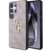 Guess PU 4G Metal Logo kryt Samsung Galaxy S25 Ultra růžový - Pouzdra