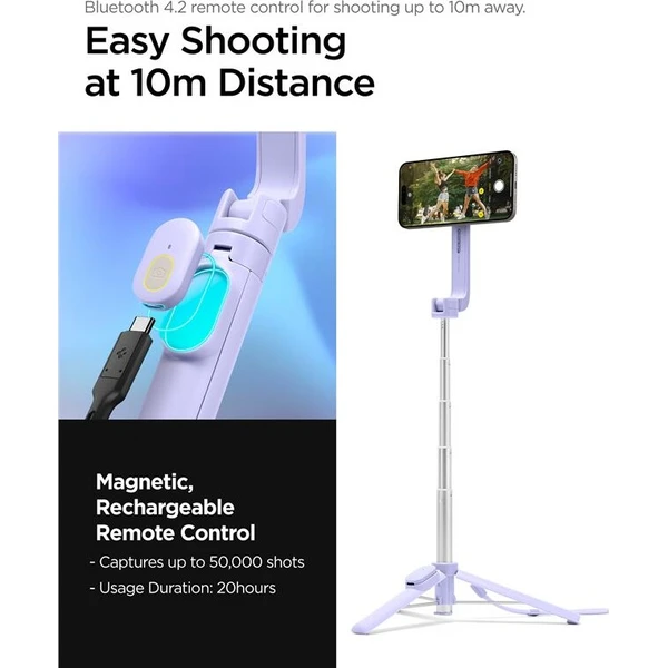 Spigen MagSafe Tripod Selfie Stick fialová - Držáky - Obrázek 11df5026cfd84a7d90944d835d2bdc39