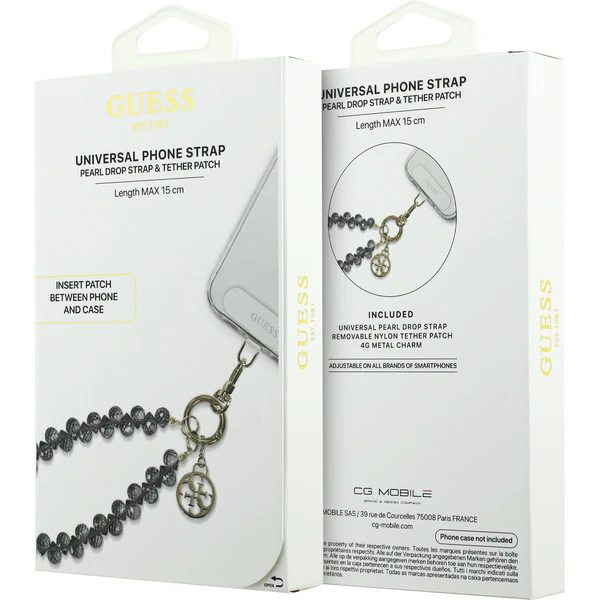 Guess univerzální popruh na ruku Crystals 4G Charm černý - Popruhy a crossbody - Obrázek 120a4e181d364c02964367260d40e25d