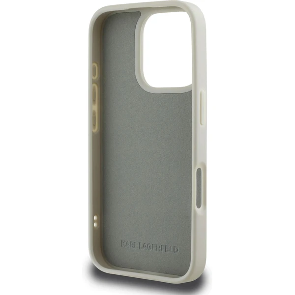 Karl Lagerfeld 3D Rubber Double Heads kryt iPhone 16 Pro Max béžový - Pouzdra - Obrázek 12167c2d9768477489baff19dedd80f2