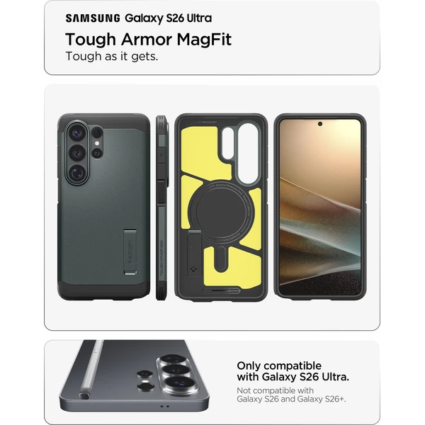 Spigen Tough Armor MagSafe kryt Samsung Galaxy S26 Ultra zelený - Pouzdra - Obrázek 123bf32aea404b1ca669ab43fd305809