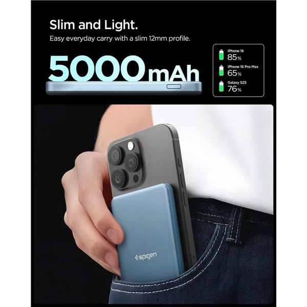Spigen Essential EA2205MQ MagSafe/Qi2 powerbanka 5000mAh (22,5W) modrá - Powerbanky - Obrázek 128997af450b49a98815fa3ea4df05ce