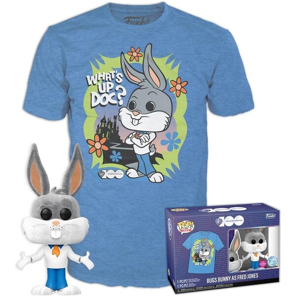 Funko POP! & Tee Box: WB100- Bugs as Fred (Flocked) L