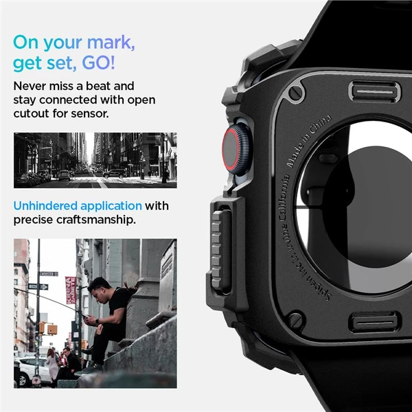 Spigen Rugged Armor kryt pro Apple Watch 10/11 (42mm) matně černý - Pouzdra - Obrázek 12b3b2f1c570446f8c7fd6657557e7b2