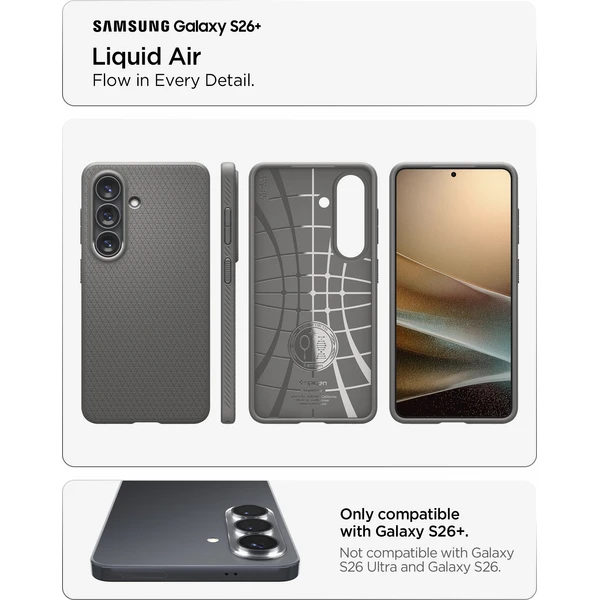 Spigen Liquid Air kryt Samsung Galaxy S26+ šedý - Pouzdra - Obrázek 12c0fdcbea5b4e39bd3dc187e95bd4ec