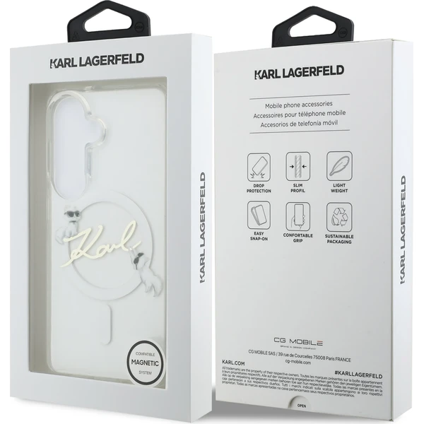 Karl Lagerfeld IML Choupette Karl Script Logo Magnetic kryt Samsung Galaxy S26 čirý - Pouzdra - Obrázek 12f40ed6ab2f4b6cabc48d3d72089f9f