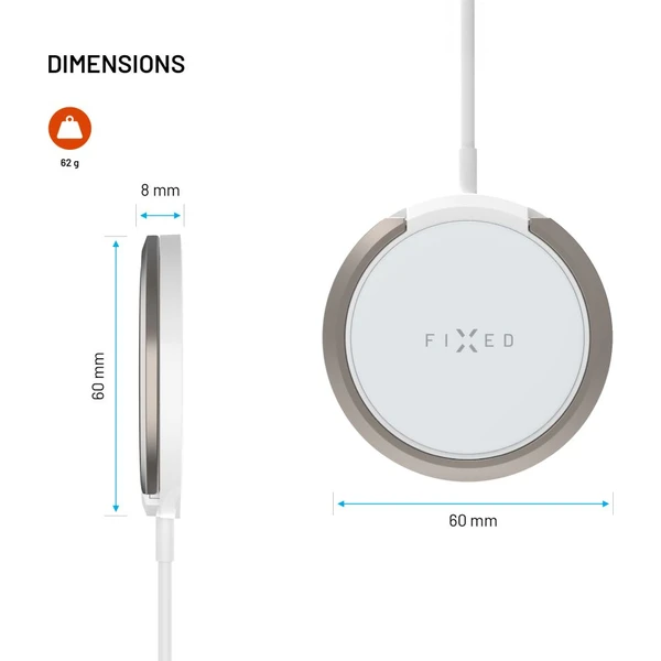 FIXED MagPad bezdrátová MagSafe nabíječka se stojánkem (15W) bílá - Nabíječky - Obrázek 13199e4a2d81474da2081f322568b7e5