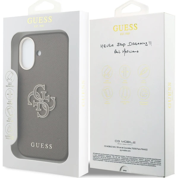 Guess PU Resin Logo kryt iPhone 17 hnědý - Pouzdra - Obrázek 13232460fc224c29af580608c9025ae5