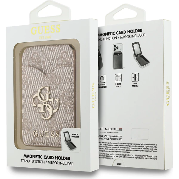 Guess PU 4G Mirror MagSafe Cardslot peněženka se stojánkem růžová - Peněženky - Obrázek 134c5791c6974058bf089f513ea5f968
