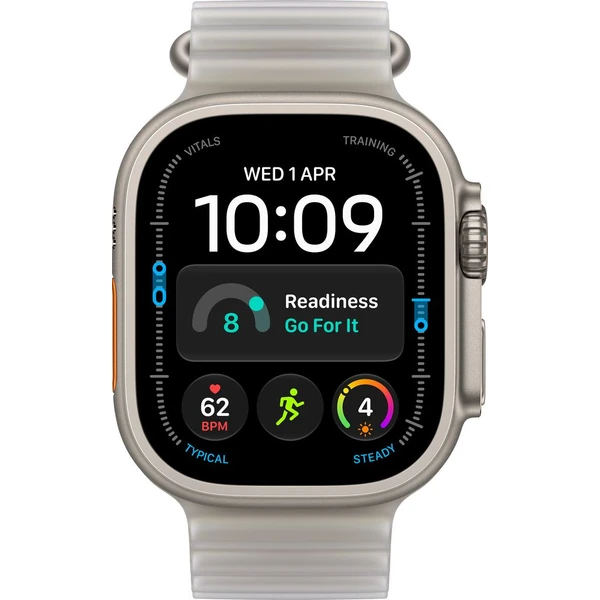 Apple Watch Ultra 4 49mm Přírodní titan s průsvitně šedým Oceánským řemínkem - Chytré hodinky - Obrázek 1350d9b9f7774cb489c88838c6316432