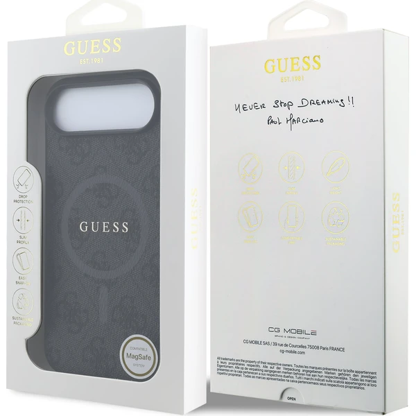 Guess PU Leather 4G Colored Ring MagSafe Zadní Kryt pro iPhone Air černý - Pouzdra - Obrázek 135f00a9bb4041a98c15da36876edb7b