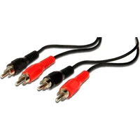 PremiumCord 2x Cinch/2x Cinch kabel 15m černý - Kabely a redukce