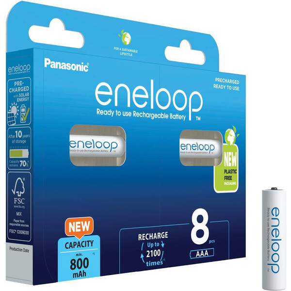 Panasonic Eneloop AAA 8ks 4MCCE/8BE Bílá