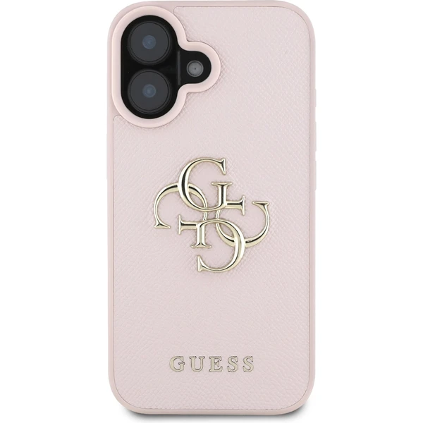 Guess PU Grained 4G Metal Logo kryt iPhone 16 růžový - Pouzdra - Obrázek 13a8f454fe334b10a6dcb2c7be7daad6