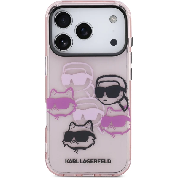 Karl Lagerfeld IML Multi K&CH Heads Zadní Kryt pro iPhone 17 Pro růžový - Pouzdra - Obrázek 13c4d47bd45f44acbdcb6d1a549eace9