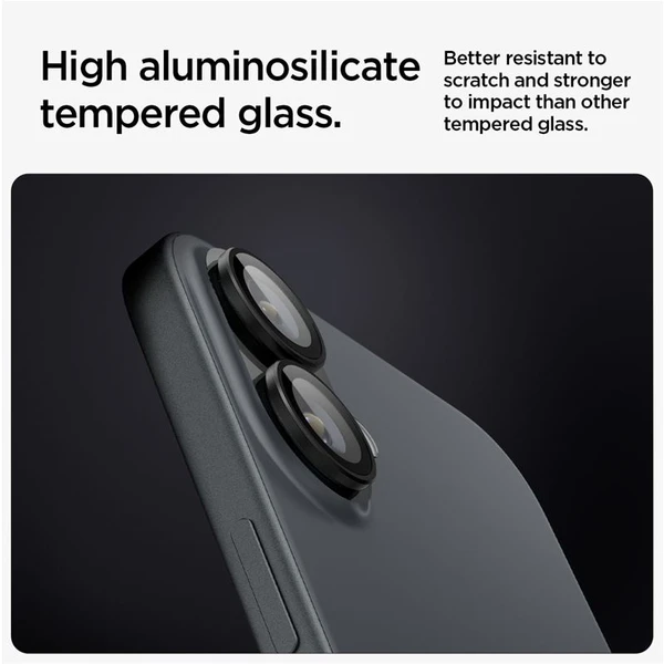 Spigen Glass tR EZ Fit Optik Pro sada skel iPhone 17/16/16 Plus černá (2-pack) - Ochranné folie a skla - Obrázek 13e4bee841ca42a4a2c44e756e17a915