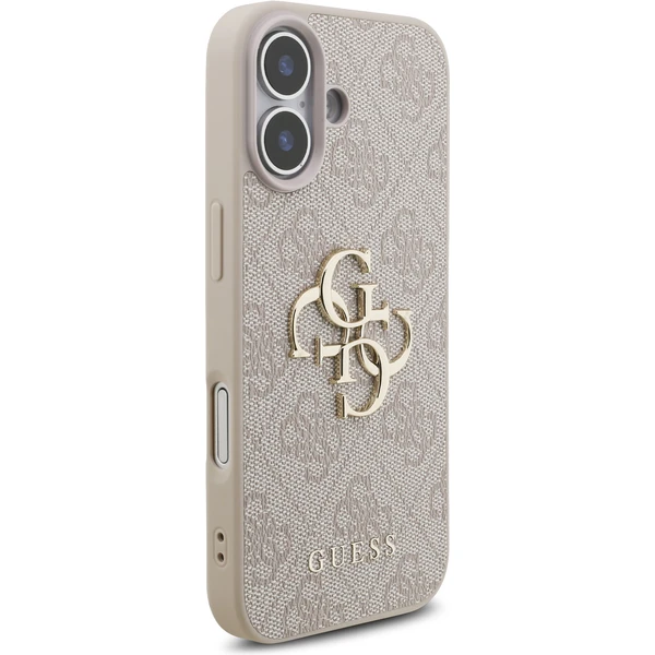 Guess PU 4G Metal Logo Strap kryt iPhone 17 růžový - Pouzdra - Obrázek 141486f522ce48069f36f987e91691f9