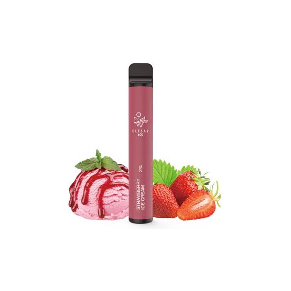Elfbar 600 Disposable Pod Kit Strawberry Ice Cream